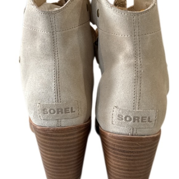 Sorel Stylish Cream Wedge Sandals - Picture 4 of 7